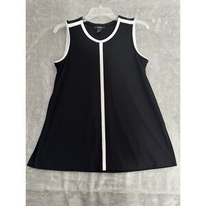 Alfani Top Womens Size Small Black Sleeveless Round Neck  Soft Casual